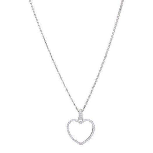 Joanli Nor - Aida  - Sølv halskæde med 33 mm hjerte vedhæng - 245 003